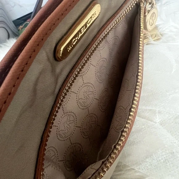 Michael Kors Tan and Brown Mini  Women's Bag in Nylon Material - Picture 8 of 9